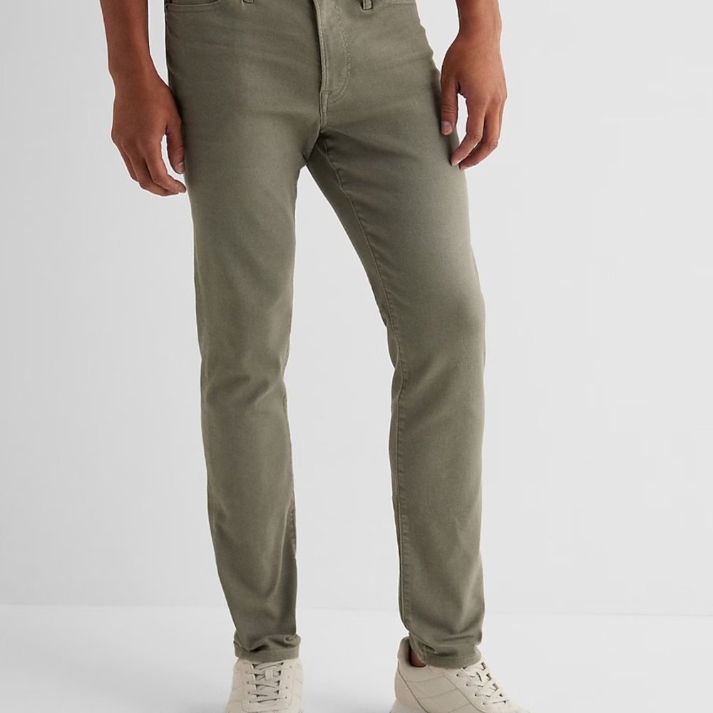 Men's Express skinny green jeans 29x30